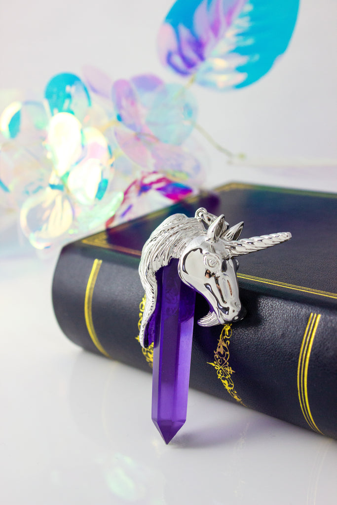 Legend Unicorn Pendant Fluorite One of a Kind